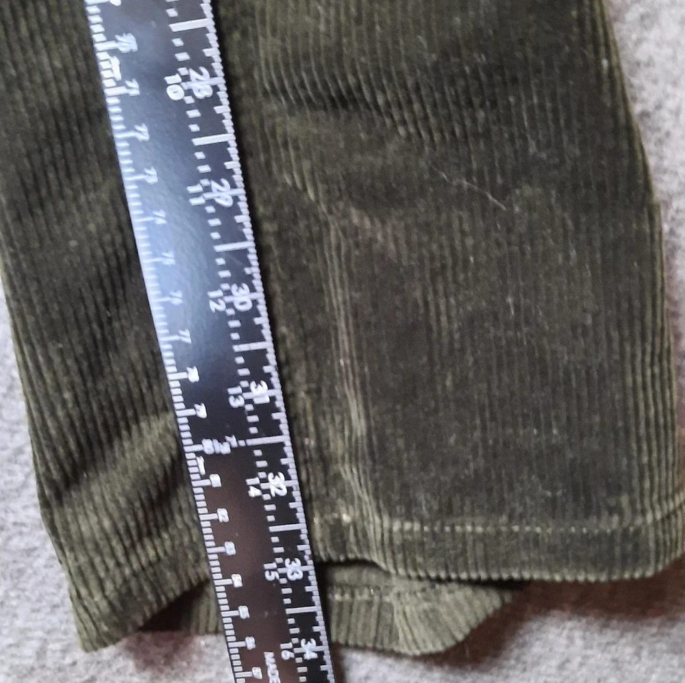 NWT! Polo Ralph Lauren Pants Womans 24 Green Corduroy Straight Preppy Classic - Picture 8 of 16